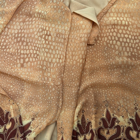 J Jill Faux Wrap Maxi Skirt Size 12 Moroccan Style Print Fall Autumn Holiday - Picture 12 of 12